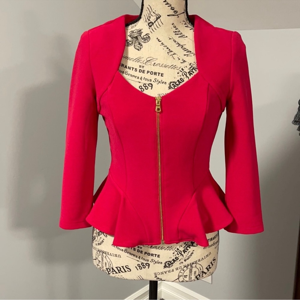 Forever 21 Elegant fuschia Pink Peplum Jacket